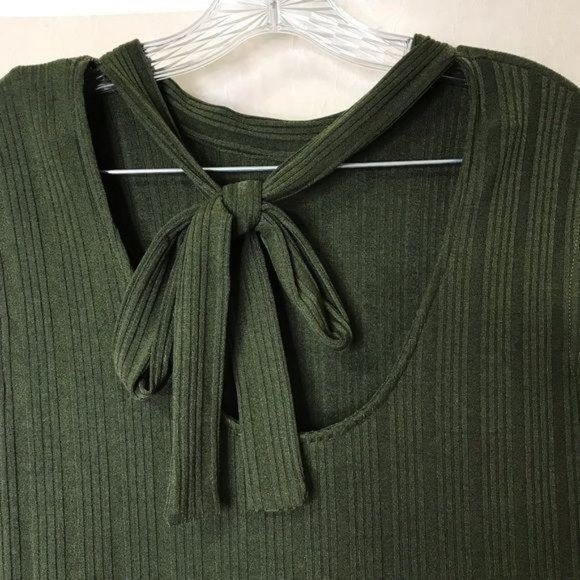 NWT Susan Betro Ribbed Knit Green Dress Size XL - Picture 3 of 11